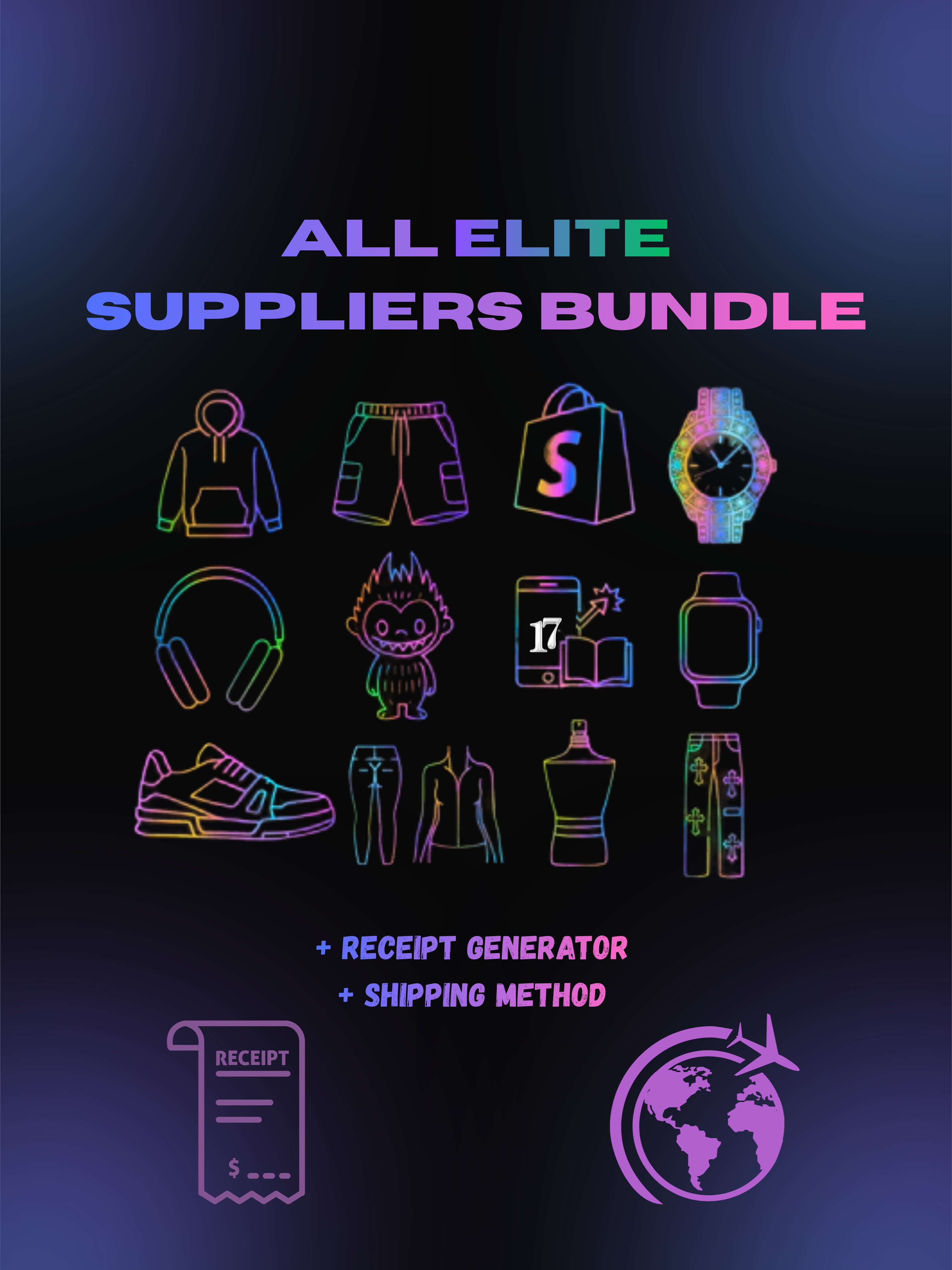 ALL ELITE SUPPLIERS BUNDLE + (receipt generator + Shipping method)